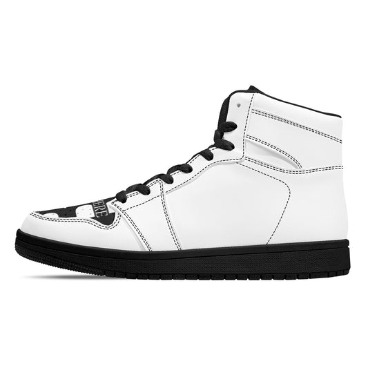 Mens High Top Leather Sneakers